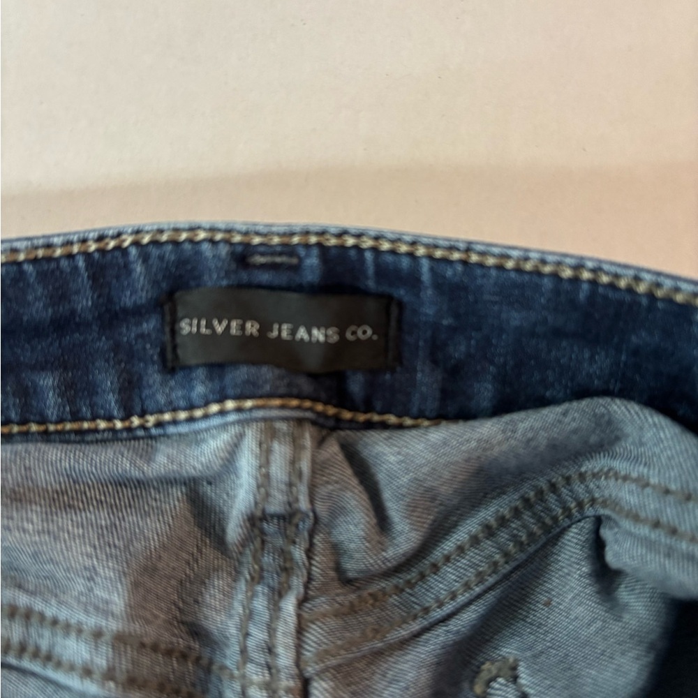 Silver Jeans Dark Blue Boyfriend Jeans - Picture 6 of 11